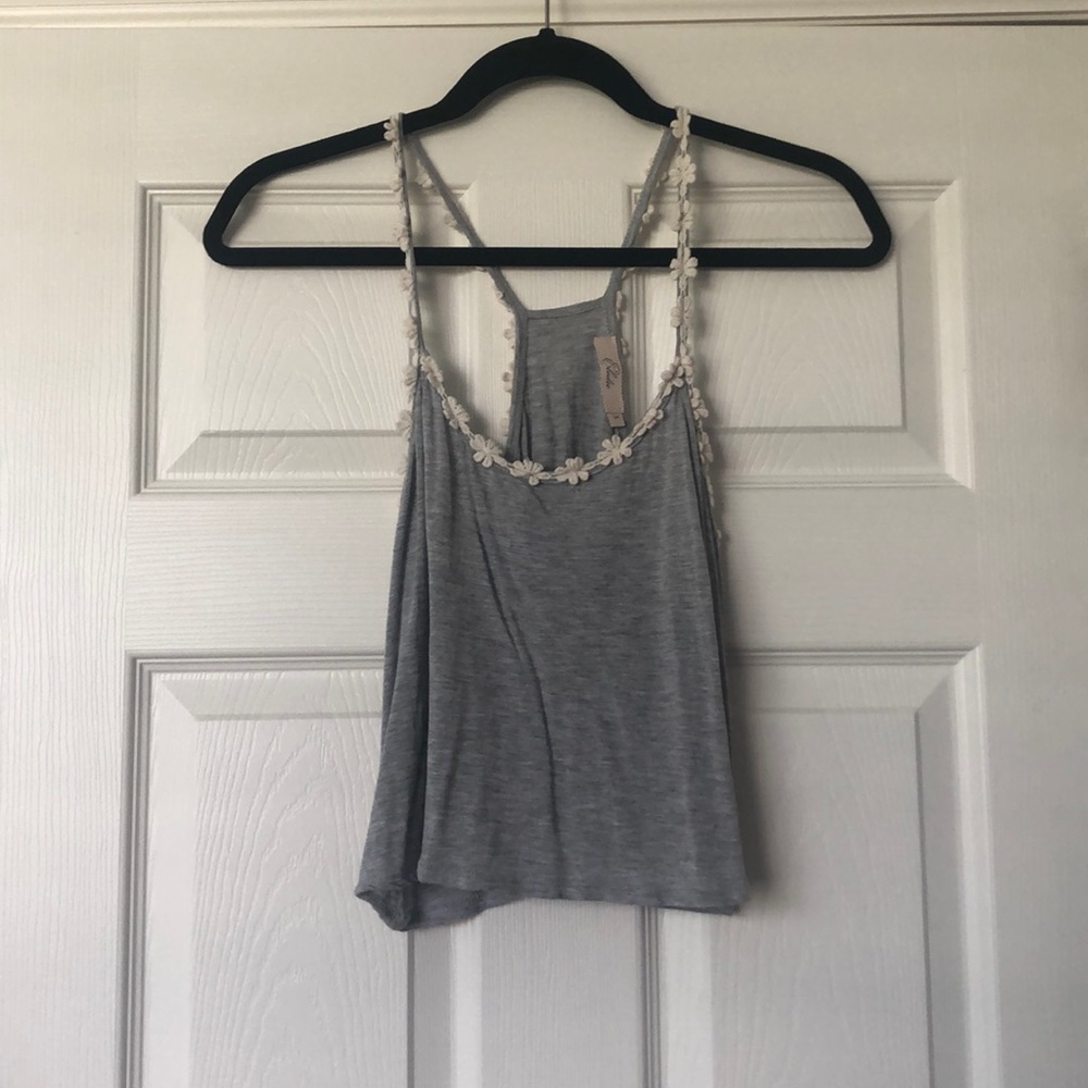 Elodie Racerback Daisy Trim Top